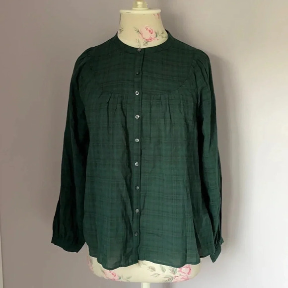 Madewell green button front top size XXS - Picture 1 of 9
